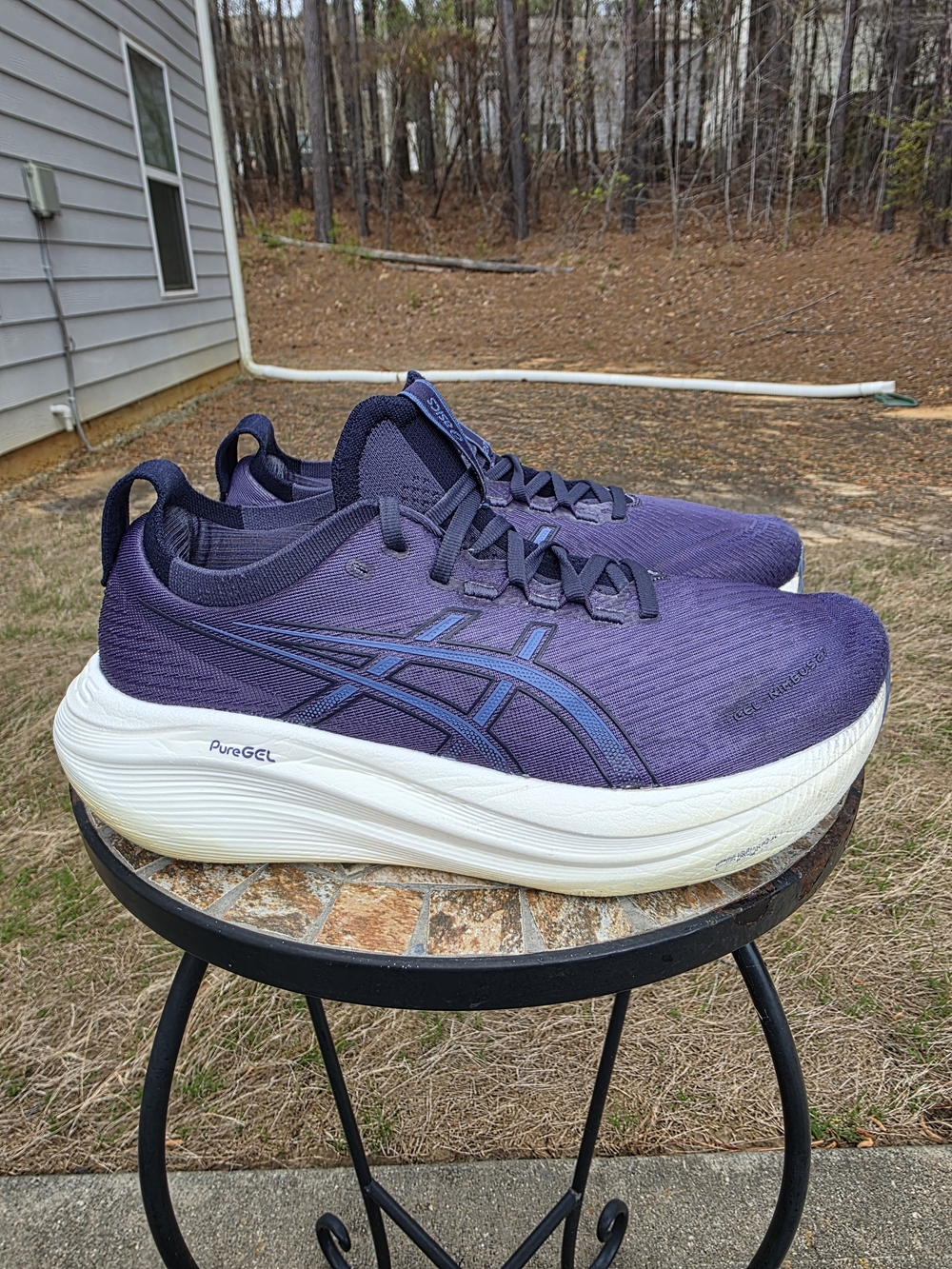 Asics Gel Nimbus 27 1011B958 Indigo Fog Running Shoes Sneakers Men's Size 8.5